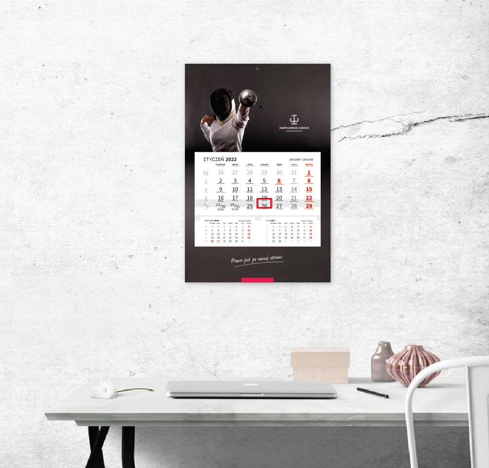 Kalendarz 2024 projekt druk
