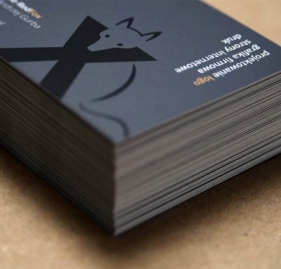 Wizytówki uszlachetniane lakierem wybiórczym Wizytówki uszlachetniane lakierem wybiórczym